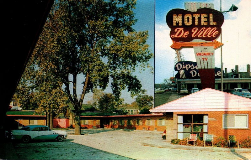Motel De Ville - Vintage Postcard (newer photo)